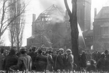 Stratford upon Avon.  Theatre Fire