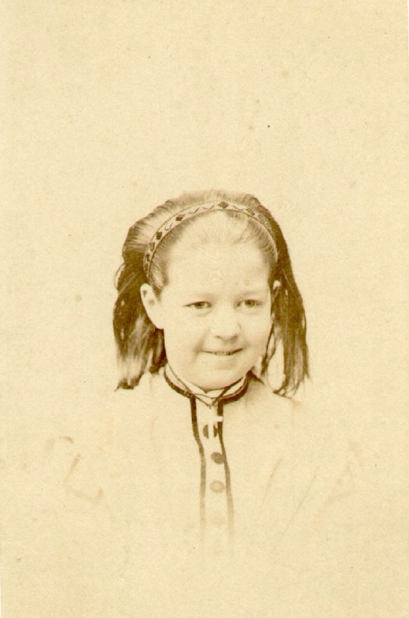 Mary Margaret Lowe as a child, daughter of William Bevington Lowe and Rachel J. Lowe. Ettington.  1868 |  IMAGE LOCATION: (Warwickshire County Record Office) PEOPLE IN PHOTO: Lowe, Mary Margaret, Lowe as a surname