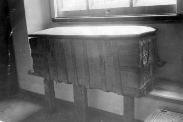 Clifford Chambers.  Old chest in St Helen's church