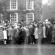 Clifford Chambers.  Gathering outside The Manor House