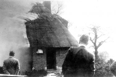 Clifford Chambers.  Monk's Barn farmhouse fire