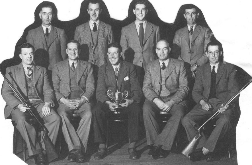 Members of the shooting team, Clifford Chambers Working Men's Club.  1950s |  IMAGE LOCATION: (Warwickshire County Record Office)