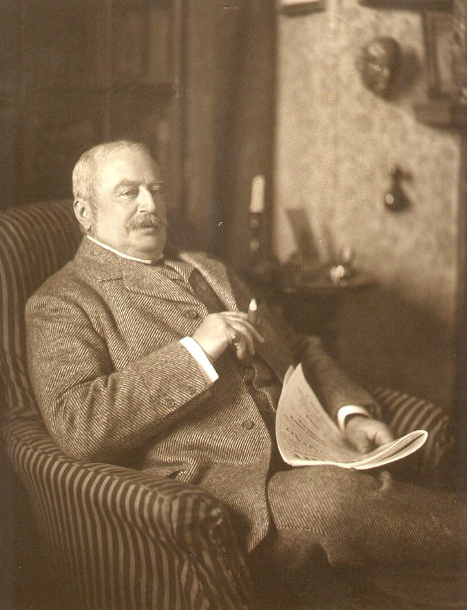 Major A. J. Armstrong (1837- 1915) in his study at Morville, Sherbourne.  February 21st 1910 |  IMAGE LOCATION: (Warwickshire County Record Office) PEOPLE IN PHOTO: Armstrong, Major A J, Armstrong as a surname