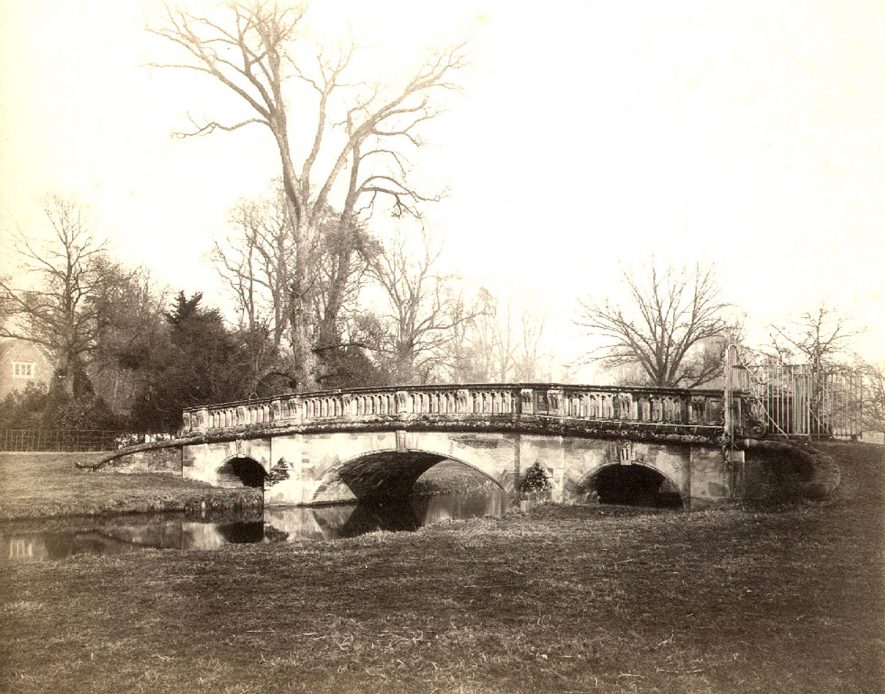 The new bridge designed by J. Gibson of Westminster at Charlecote Park.  1870s |  IMAGE LOCATION: (Warwickshire County Record Office)