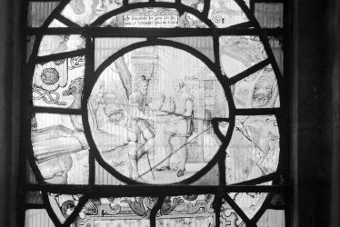 Radway.  Dutch glass in church window