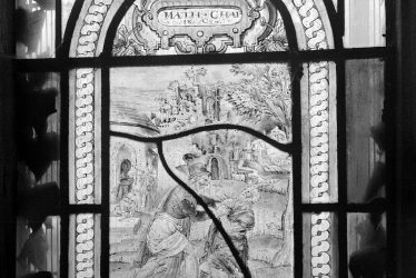 Radway.  Dutch glass in church window