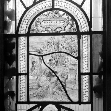Radway.  Dutch glass in church window