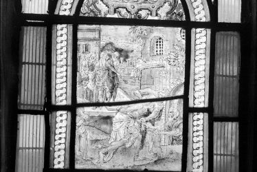 Radway.  Dutch glass in church window