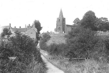 Fenny Compton.  Lane to the church