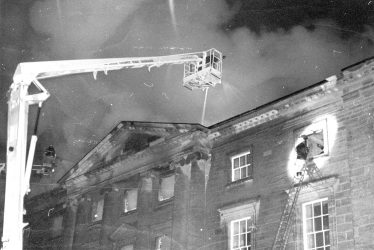 Great Packington.  Fire at the Hall