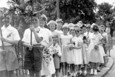 Gaydon.  School pupils possibly on May Day