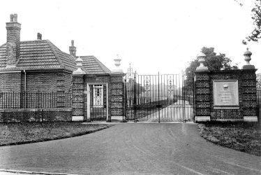 Hatton.  Main gates of hospital