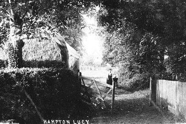 Hampton Lucy.  Mother Passmore and Edith in her Pram