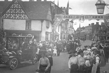Henley in Arden.  Procession celebrating Coronation