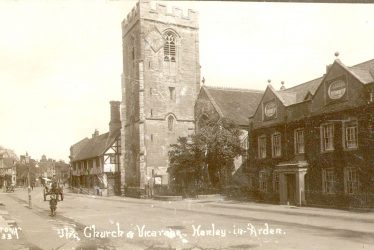 Henley in Arden.  Church and vicarage.