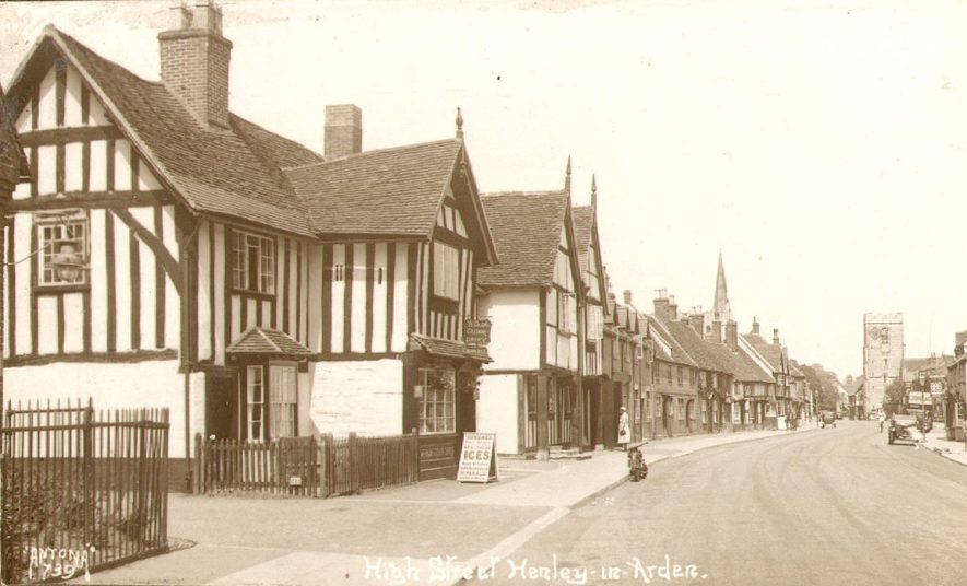 High Street, Henley in Arden. Ice Cream shop.  1920s |  IMAGE LOCATION: (Warwickshire County Record Office)