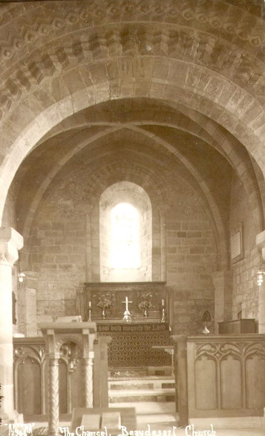 Beaudesert Church interior, Henley-in-Arden.  1920s |  IMAGE LOCATION: (Warwickshire County Record Office)