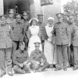 Henley in Arden.  Red Cross Hospital nurses and patients