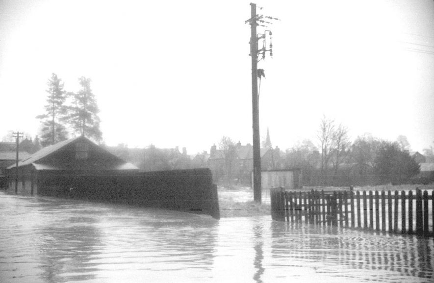 Flooding in Henley in Arden.  1955 |  IMAGE LOCATION: (Warwickshire County Record Office)