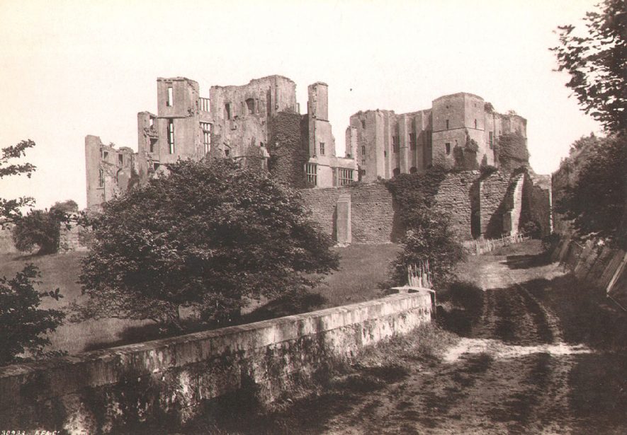 Kenilworth Castle from SE.  across tiltyard bridge.  1892 |  IMAGE LOCATION: (Warwickshire County Record Office)