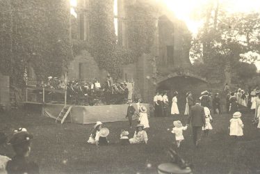 Kenilworth.  Band playing at The Castle