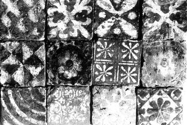 Kenilworth.  St Mary's Abbey, floor tiles