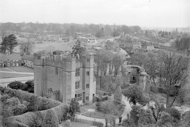 Kenilworth.  Castle Gatehouse from the keep