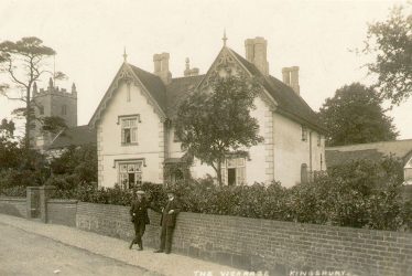 Kingsbury.  Vicarage and church