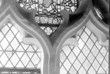 Kinwarton.  Stained glass at the church