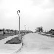 Lillington.  Prefab housing and new street lighting
