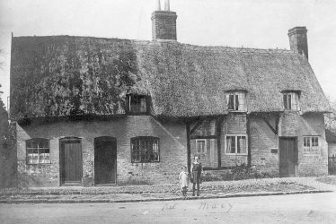 Monks Kirby.  Cottages on village green