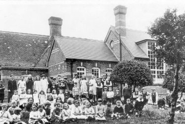 Middleton.  Village school and children