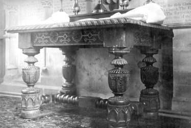 Long Itchington.  Church, altar table
