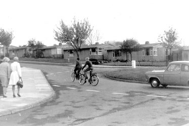 Lillington.  Prefabricated houses