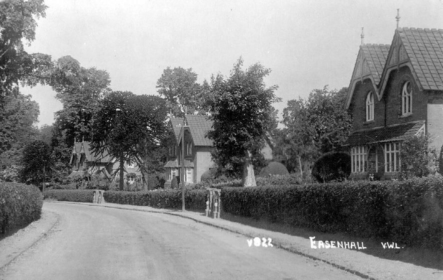 Semi-detached houses in Easenhall.  1920s |  IMAGE LOCATION: (Warwickshire County Record Office)