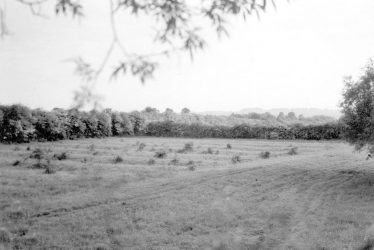 Newbold-on-Stour.  Railway and ridge and furrow lines