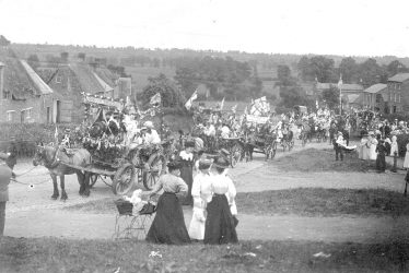 Napton on the Hill.  Coronation procession