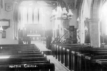 Napton on the Hill.  Interior of St Lawrence Church