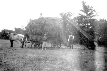 Napton on the Hill.  Loaded haywain