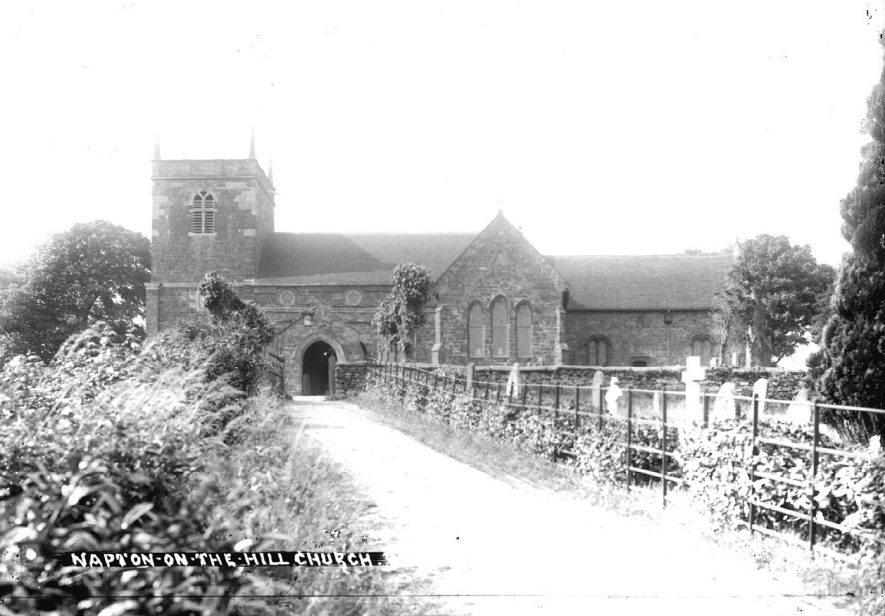 Napton on the Hill Parish Church exterior.  1920s |  IMAGE LOCATION: (Warwickshire County Record Office)