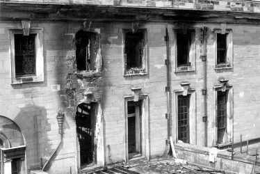 Stoneleigh.  Stoneleigh Abbey, fire damage