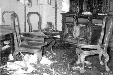 Stoneleigh.  Stoneleigh Abbey, fire damage