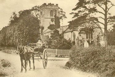 Offchurch.  Church and a pony and trap
