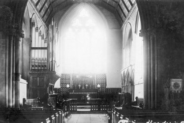 Priors Hardwick.  Church interior