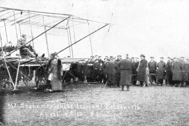 Polesworth.  Graham White and Bi-plane