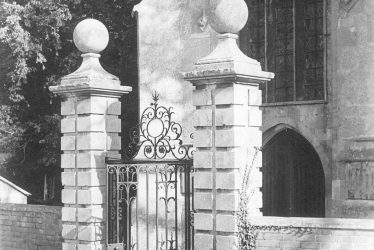 Preston on Stour.  Entrance gate to St Mary's church