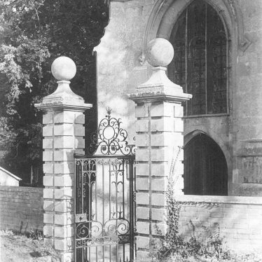 Preston on Stour.  Entrance gate to St Mary's church