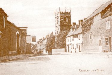 Shipston on Stour.  Church Street and church