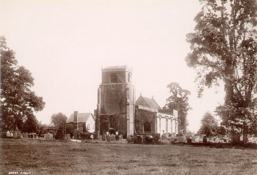 Exterior view of the Church of St Mary, Stoneleigh.  1930s |  IMAGE LOCATION: (Warwickshire County Record Office)