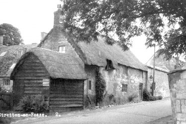 Stretton on Fosse.  Thatched buildings